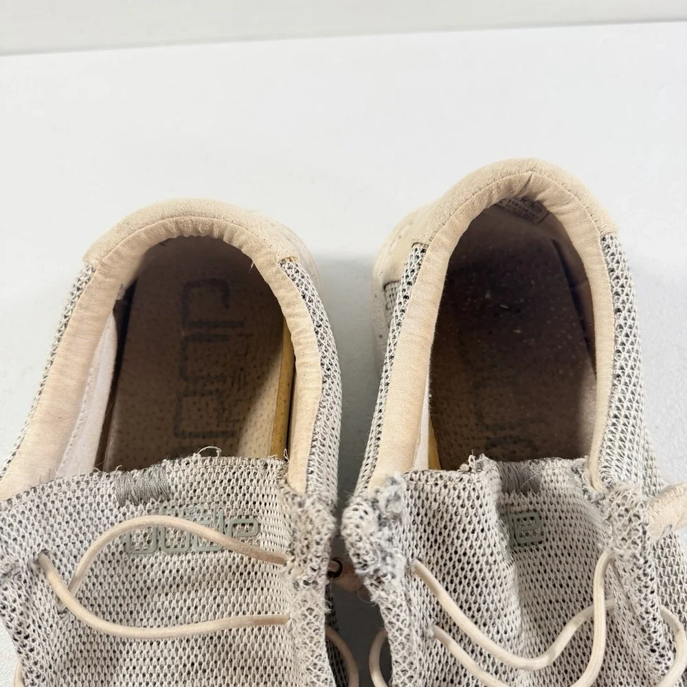 Hey Dude Wally Sox Stone White Men's Casual Loafer Slip On‎ Shoes Size 10